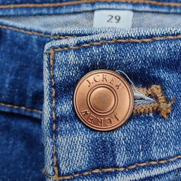 NWT J.Crew 9" Rise Billie Demi-Boot Crop Blue Jeans Size 29 Pants Style AQ790 - Picture 11 of 16